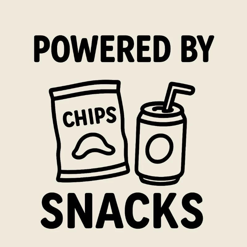 Humorvolle Snack Power Illustration