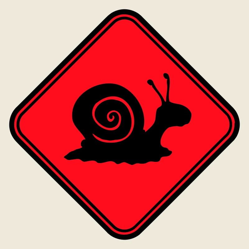 Snail Danger Caution Sign Warning