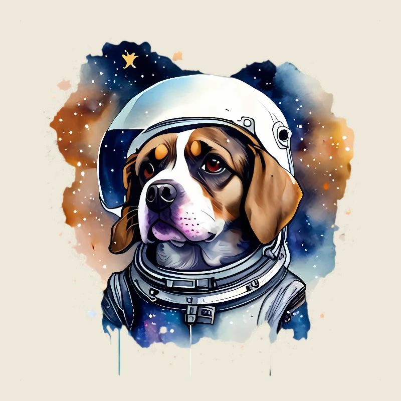 Astronaut Dog im All