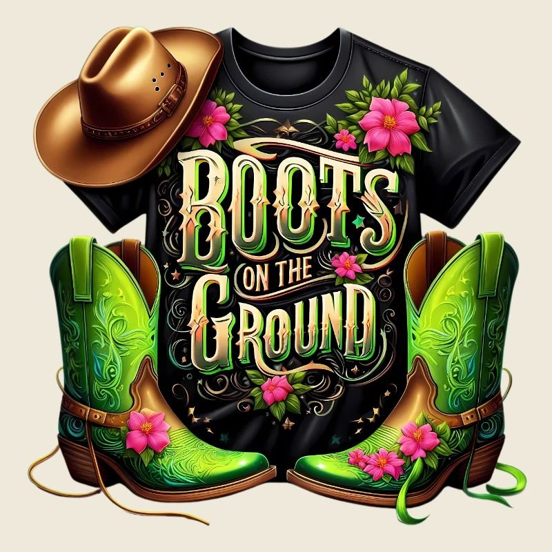 Bottes Western Florales 