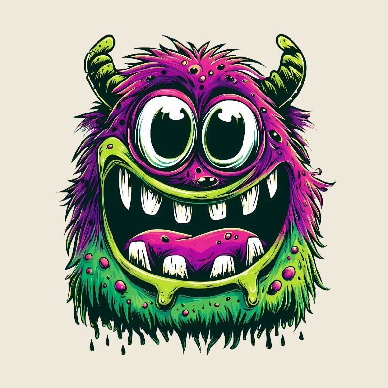 Cute and colorful monster