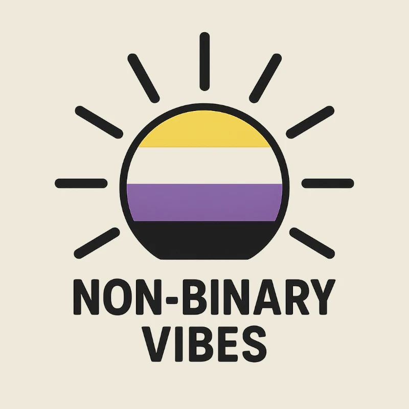 Logo solaire des vibrations non binaires