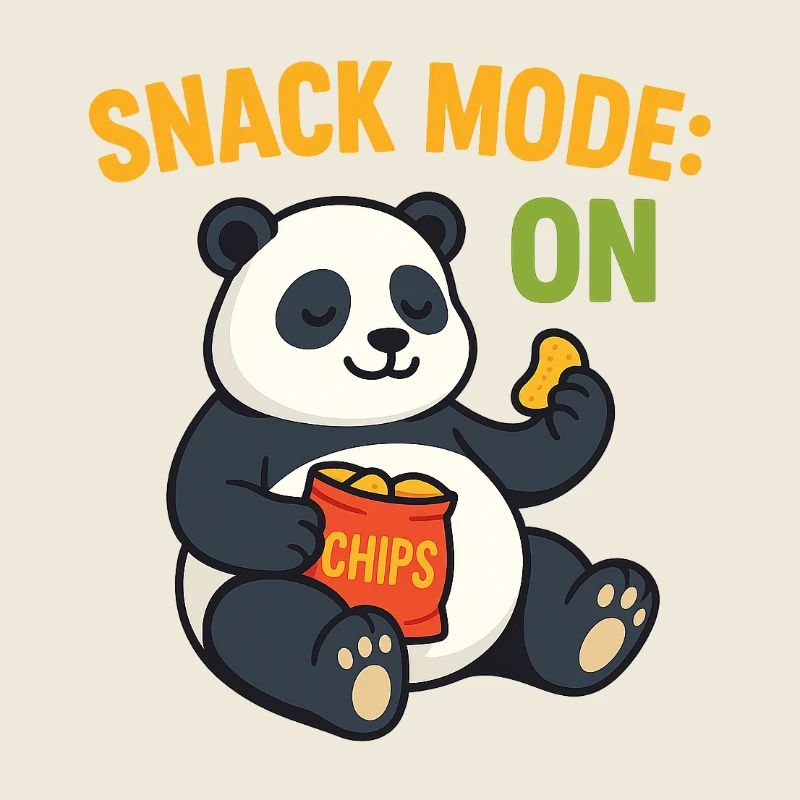 Conception du t-shirt Panda Snack Mode