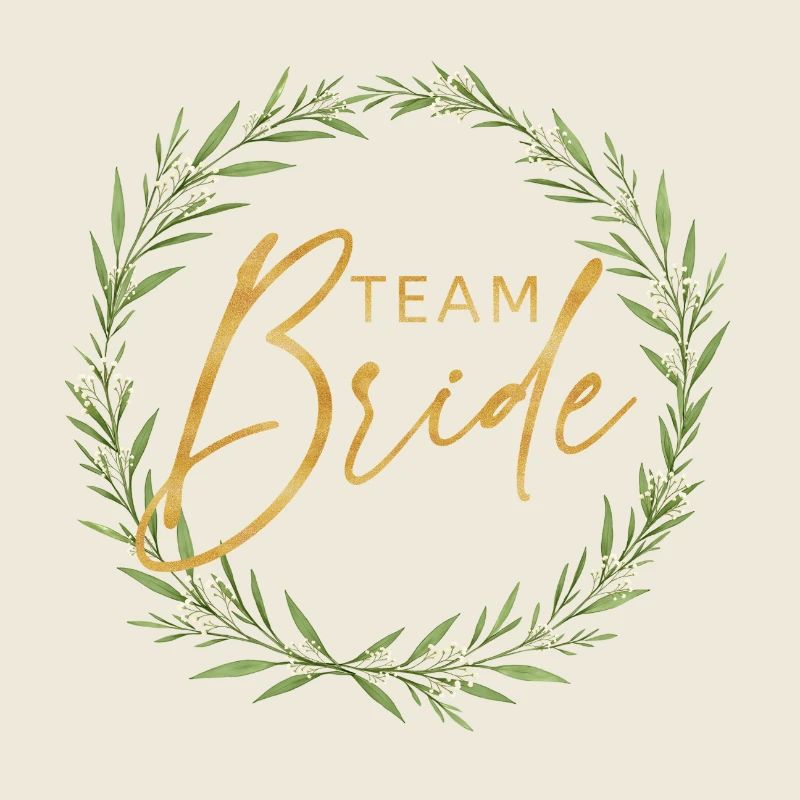 Design élégant de couronne « Team Bride » - parfait pour