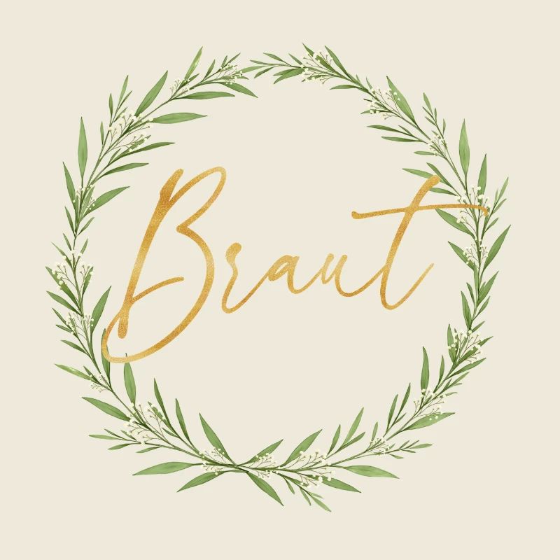 Elegantes Braut-Design mit Lorbeerkranz