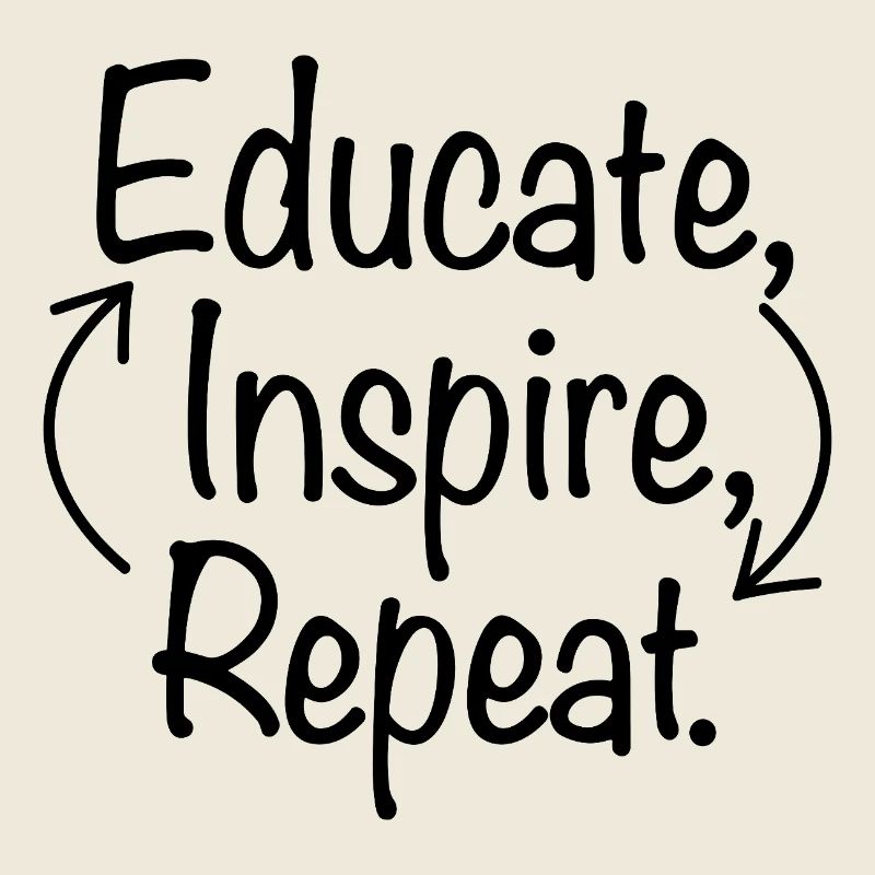 Educate Inspire Repeat Lehrer Lehrerin Spruch
