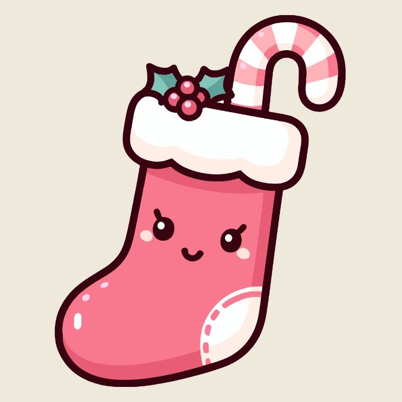 Festliche Weihnachtsstrumpf Illustration