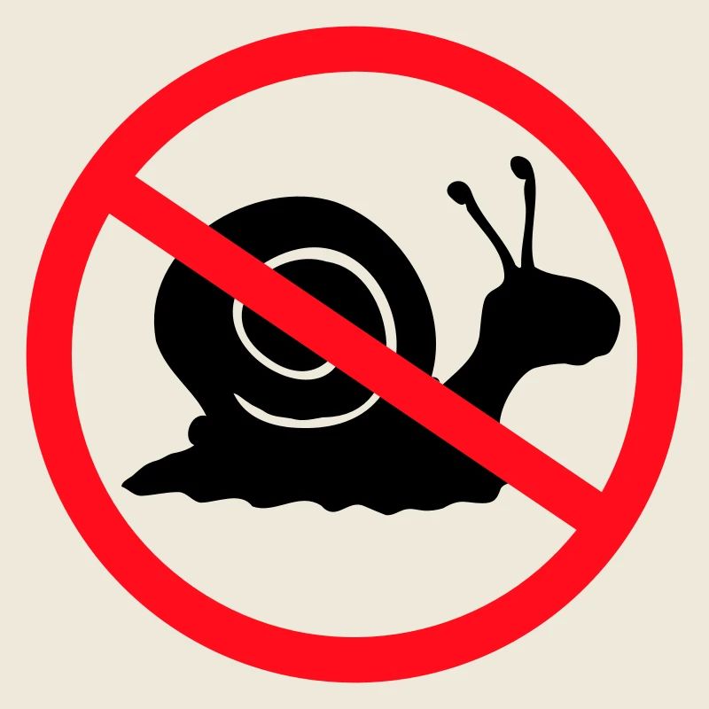 Schnecke Verboten Schild Zone gegen keine Hinweis
