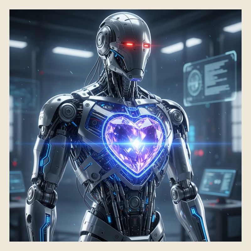 Robot futuriste avec effet de lumière