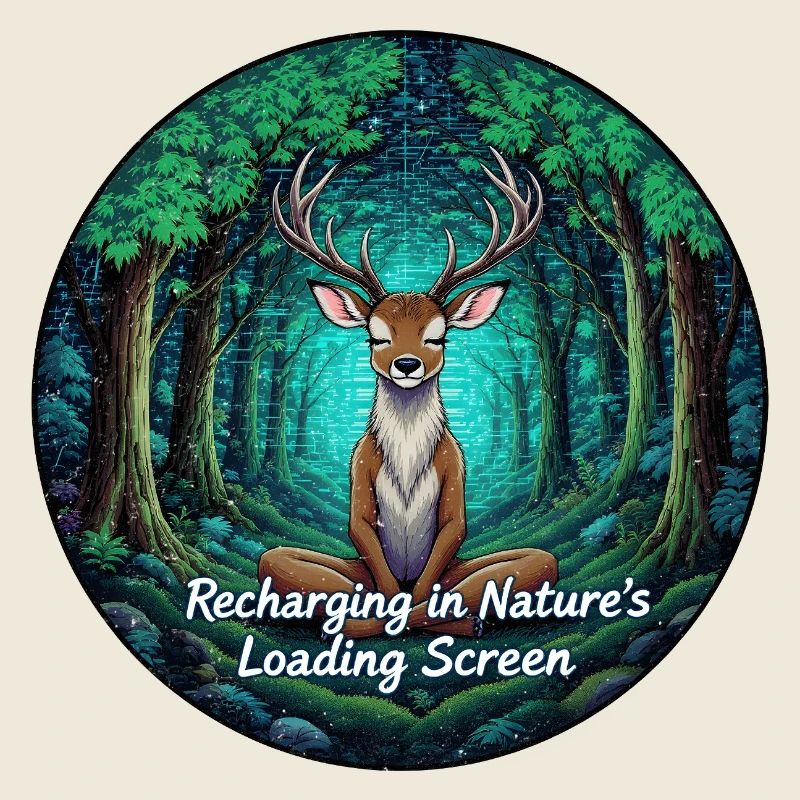 Cerf de la forêt mystique avec écran de chargement