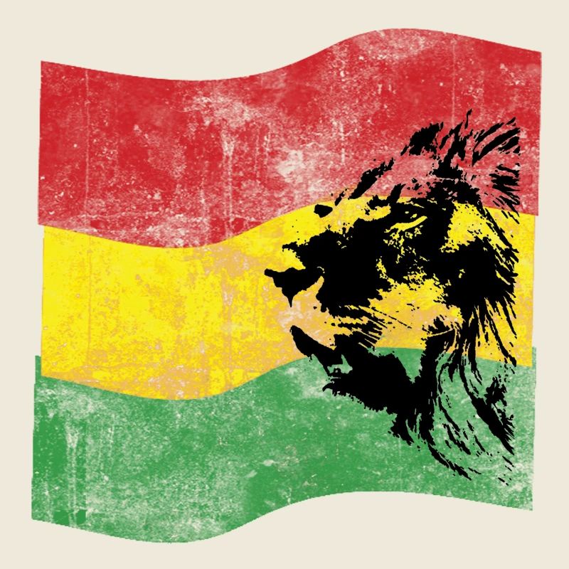 Lion Reggae avec drapeau