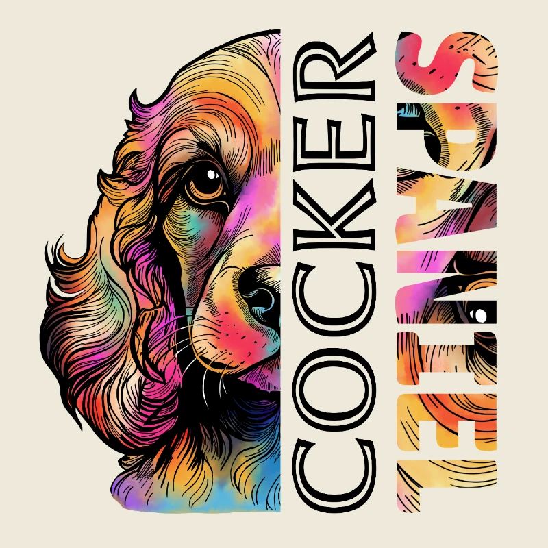 Farbenfroher Cocker Spaniel