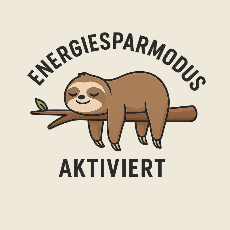 Energiesparschlaffer Faultier Design