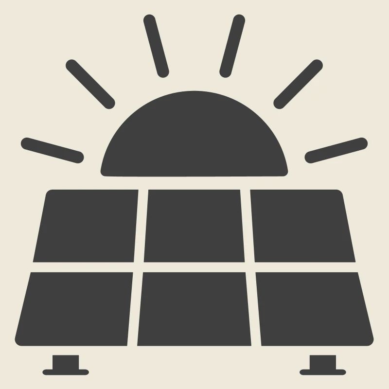 Icône de ligne d’énergie de panneau solaire