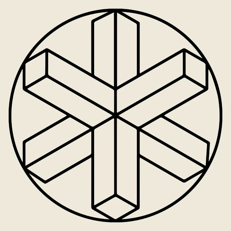 Geometric Snowflake Crop Circle
