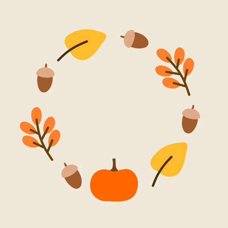 Conception de cercle de forêt d’automne