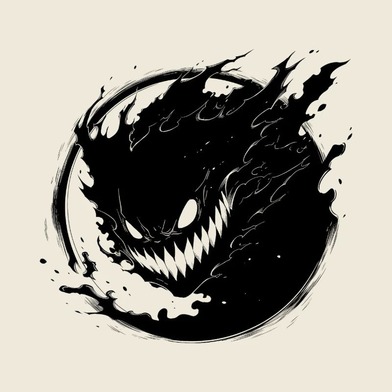Dark Shadings Vector avec visage de démon