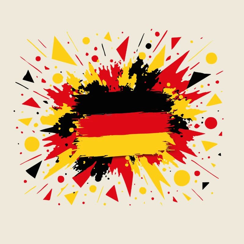 Deutsche Flagge im Pinselstil