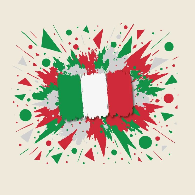 Impression d’art drapeau italien