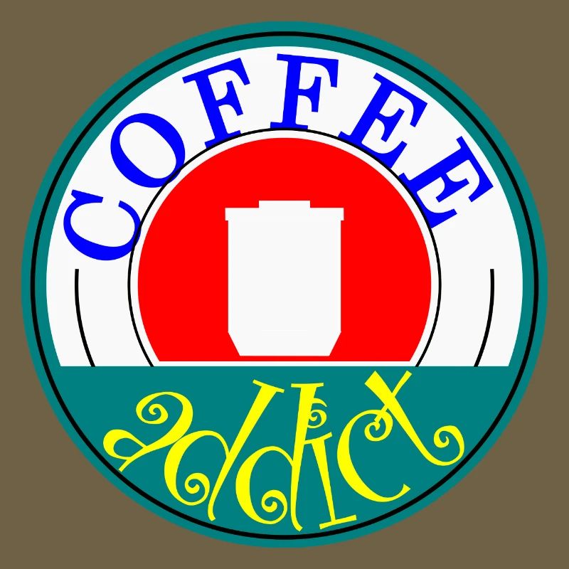 Coffee Addict Retro Badge Design