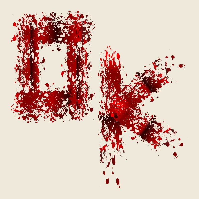 Blutige OK Typografie Zustimmung Halloween Kostüm