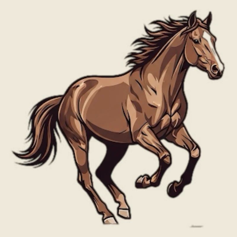 Cheval sauvage élégant au galop