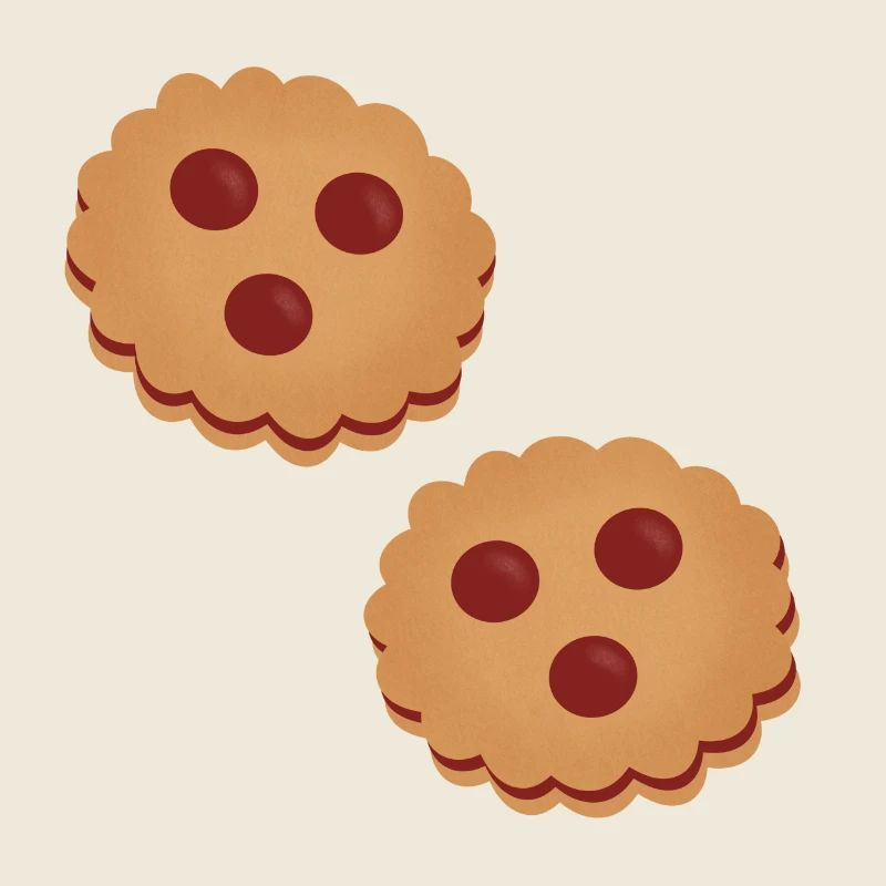 Mit Spitzbuben gefüllte Kekse