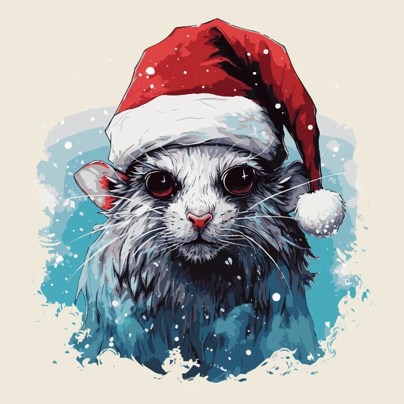 Funny Christmas rat