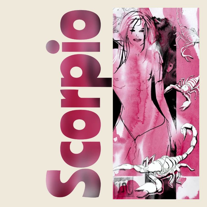 Signe du zodiaque Scorpion Aquarelle