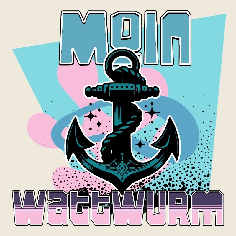 Maritime Anker mit Tau Design