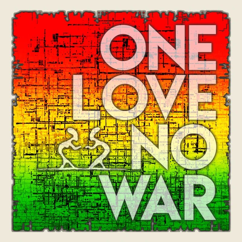 Peace statement in rainbow design