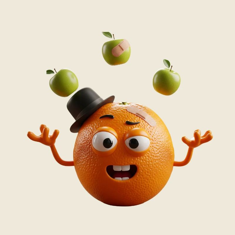 Verspieltes Orange