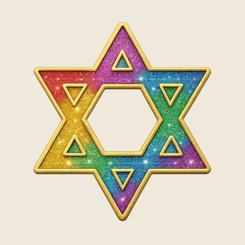 Regenbogen Stern Dekor