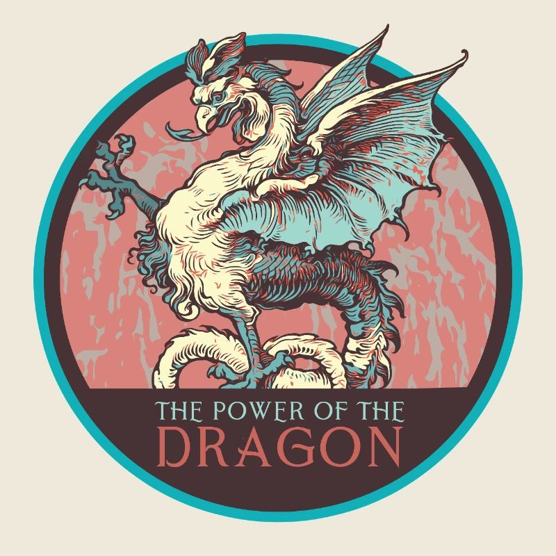 Mythical Power Dragon Illustration