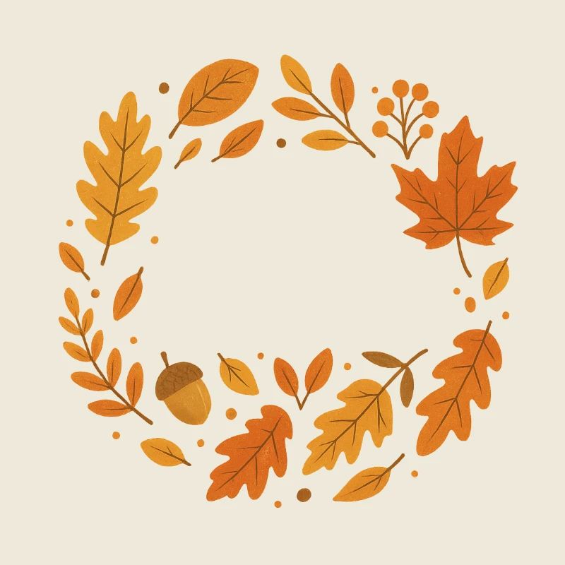 Conception de couronne de feuillage d’automne
