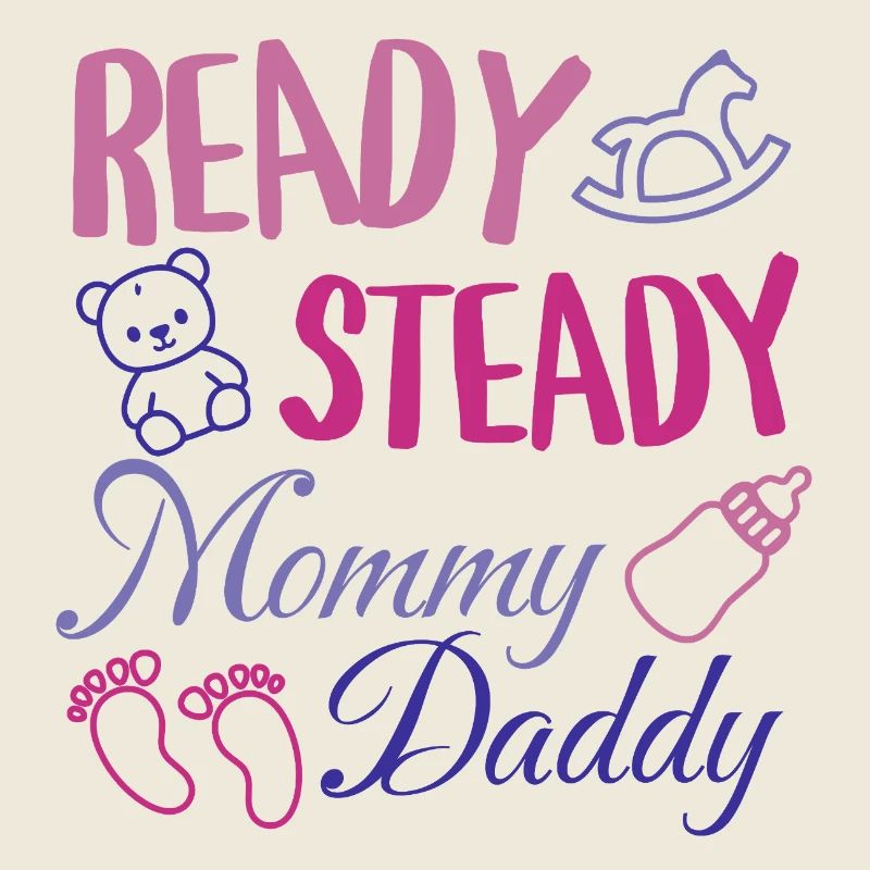 Ready Steady Mama und Papa Baby Shower Design