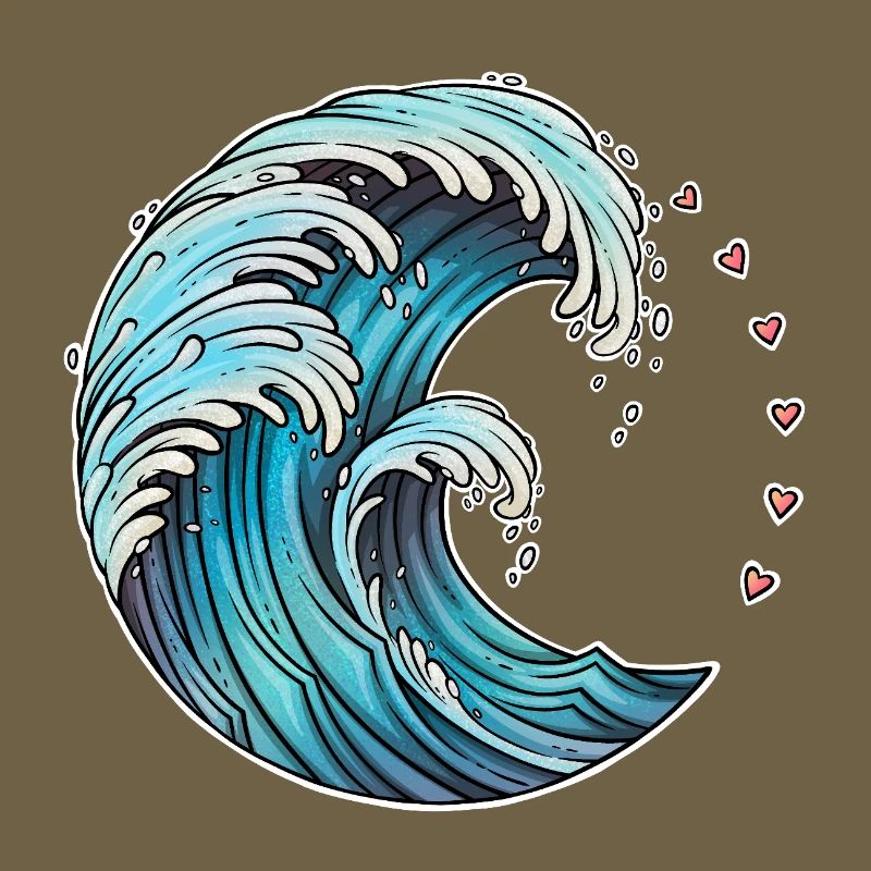 Illustration d’art de vague dynamique