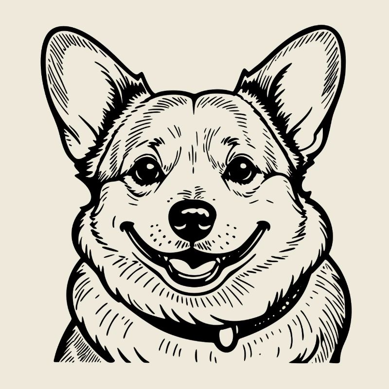 Corgi Hund Illustration