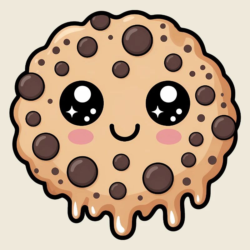 Kawaii Chocolate Chip Cookie
