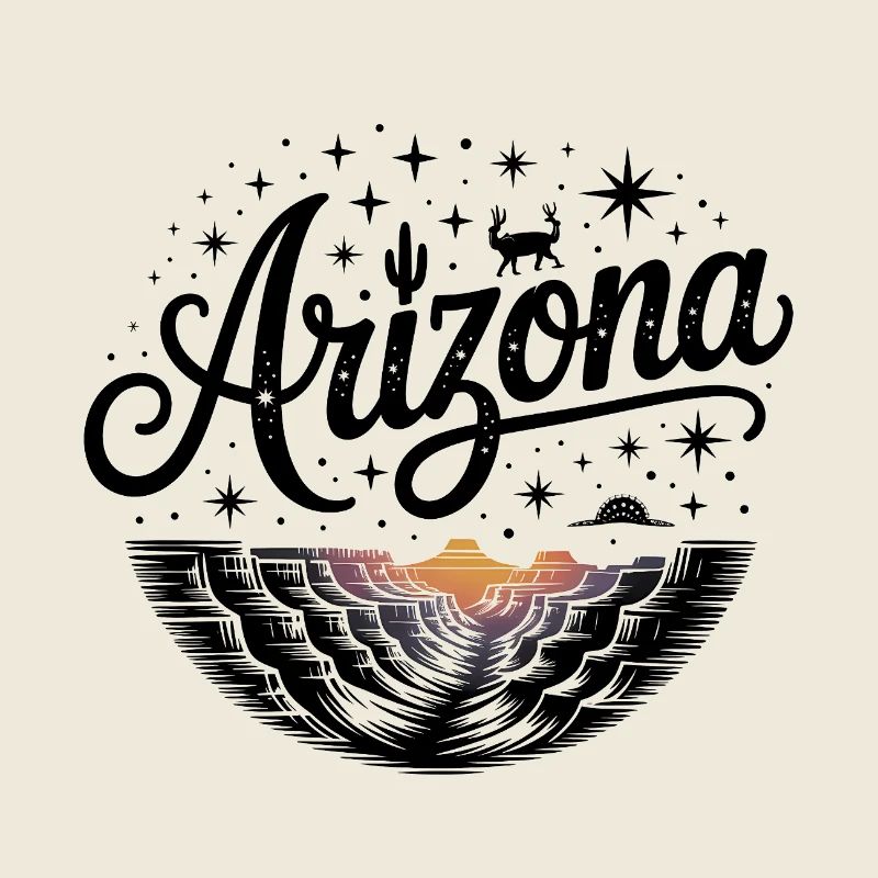 Arizona – Souvenir-Design des US-Bundesstaates