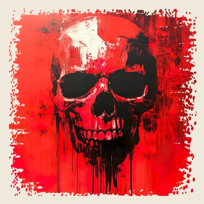 Dunkler Skull Kunstdruck
