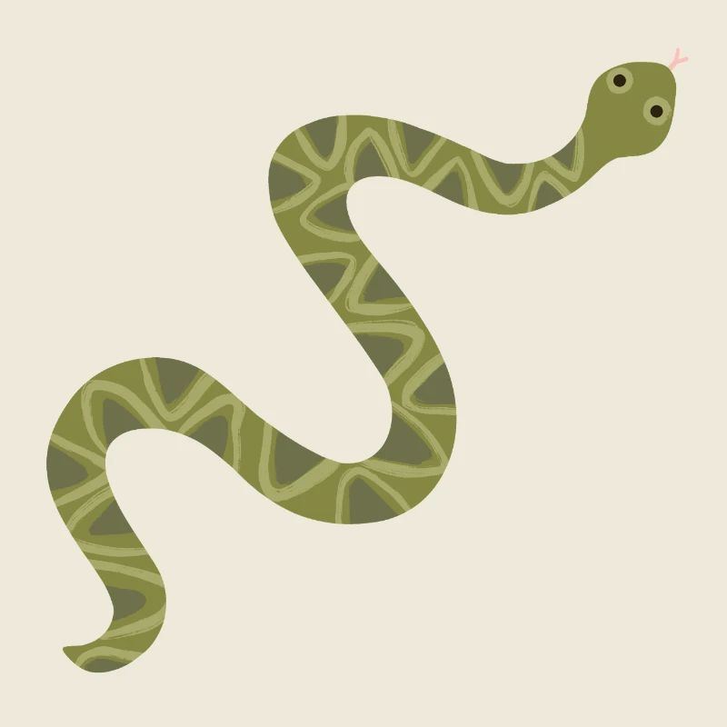 illustration de serpent vert vibrant