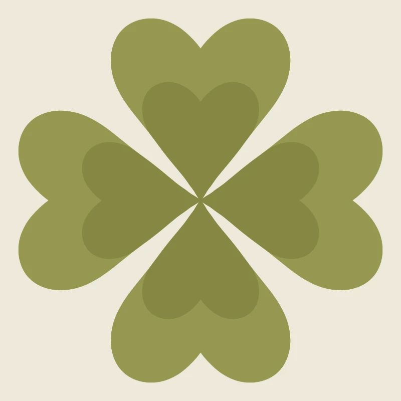Conception de motif de trèfle à quatre feuilles