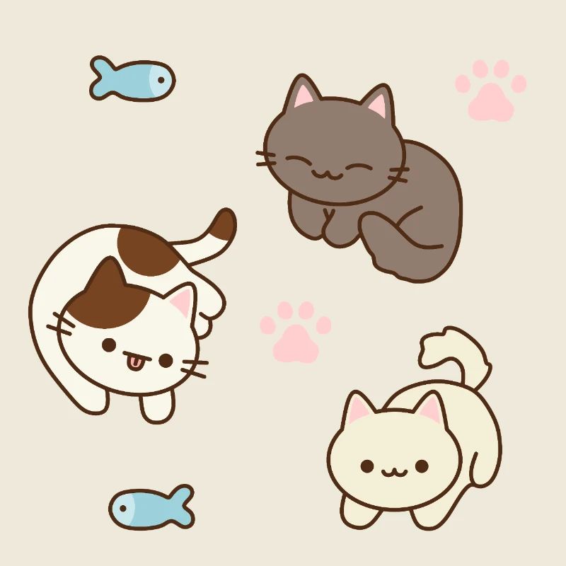 Adorable scène de jeu de chat et de poisson