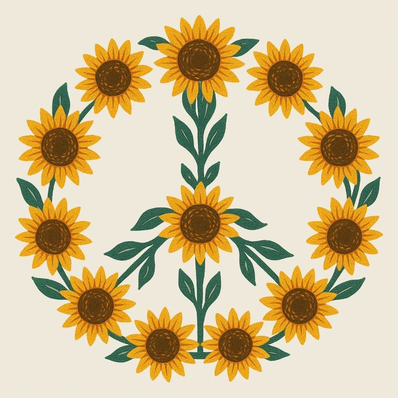 Symbole de paix du tournesol