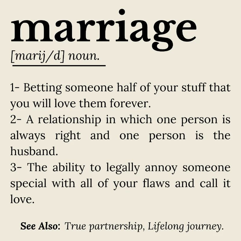 Ehe Lustige Definition