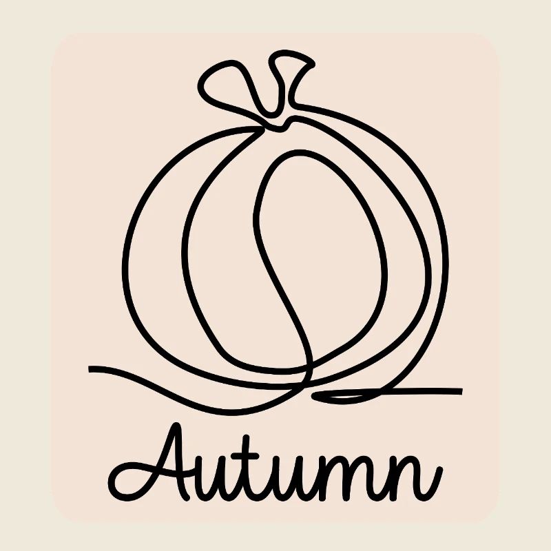 LINE ART PUMPKIN AUTUMN HALLOWEEN