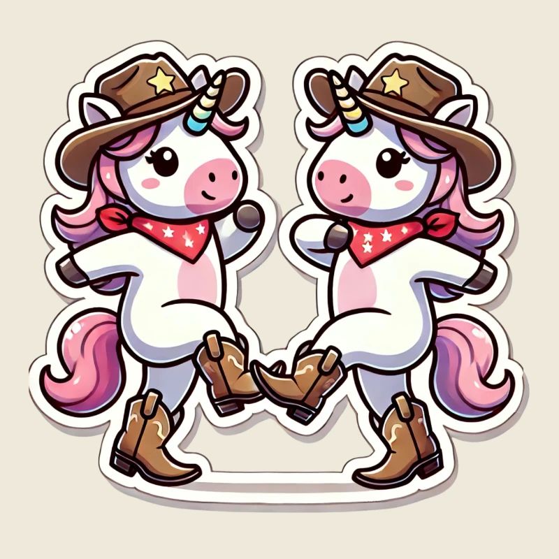 Unicorn with cowboy hat