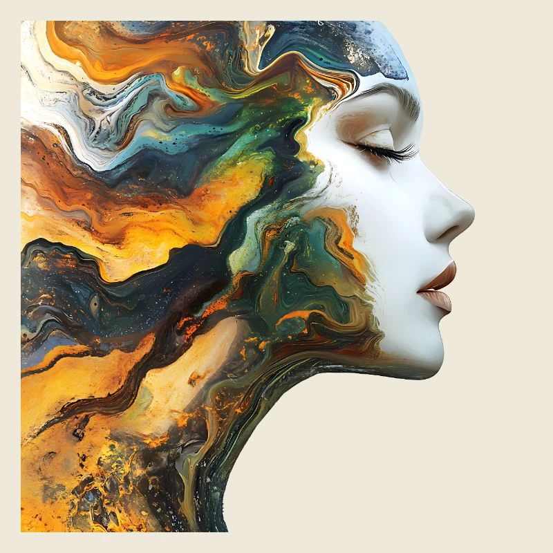Farbenfrohe Gesichts-Kunst Illustration