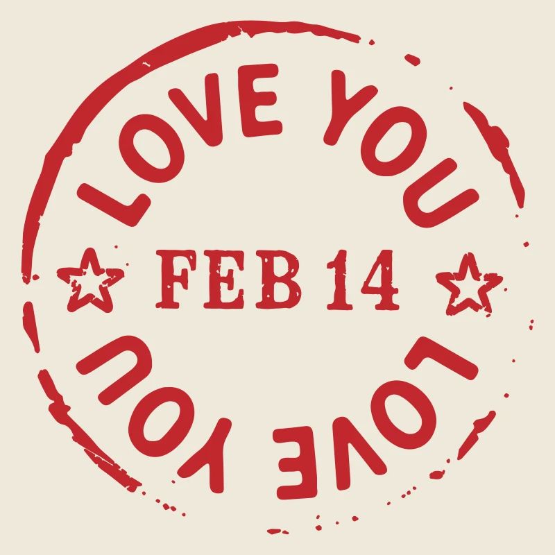 Love You Valentinstag Stempel